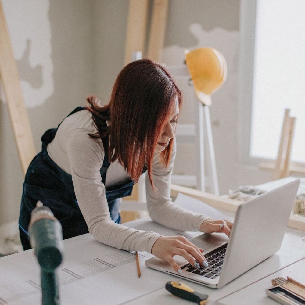 Woman on computer