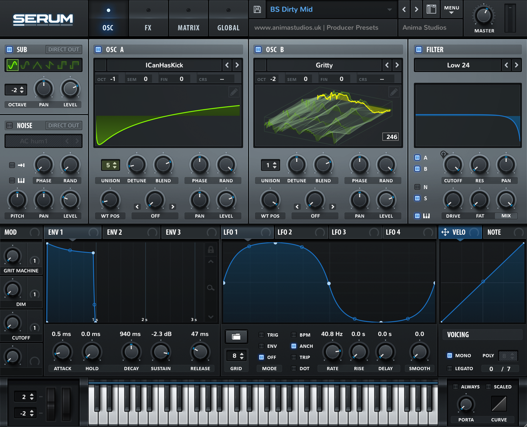 A screenshot of this preset’s configuration