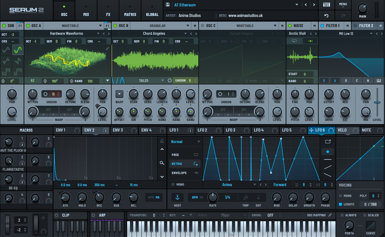 A screenshot of this preset’s configuration