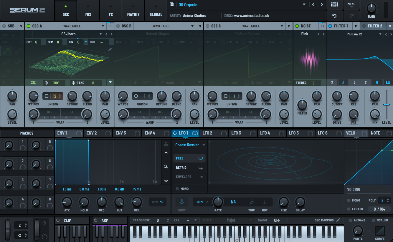 A screenshot of this preset’s configuration