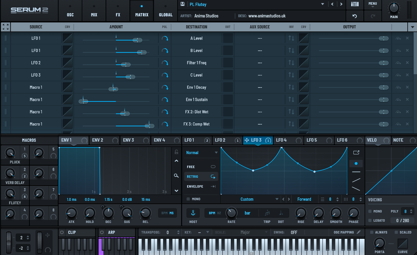 A screenshot of this preset’s configuration
