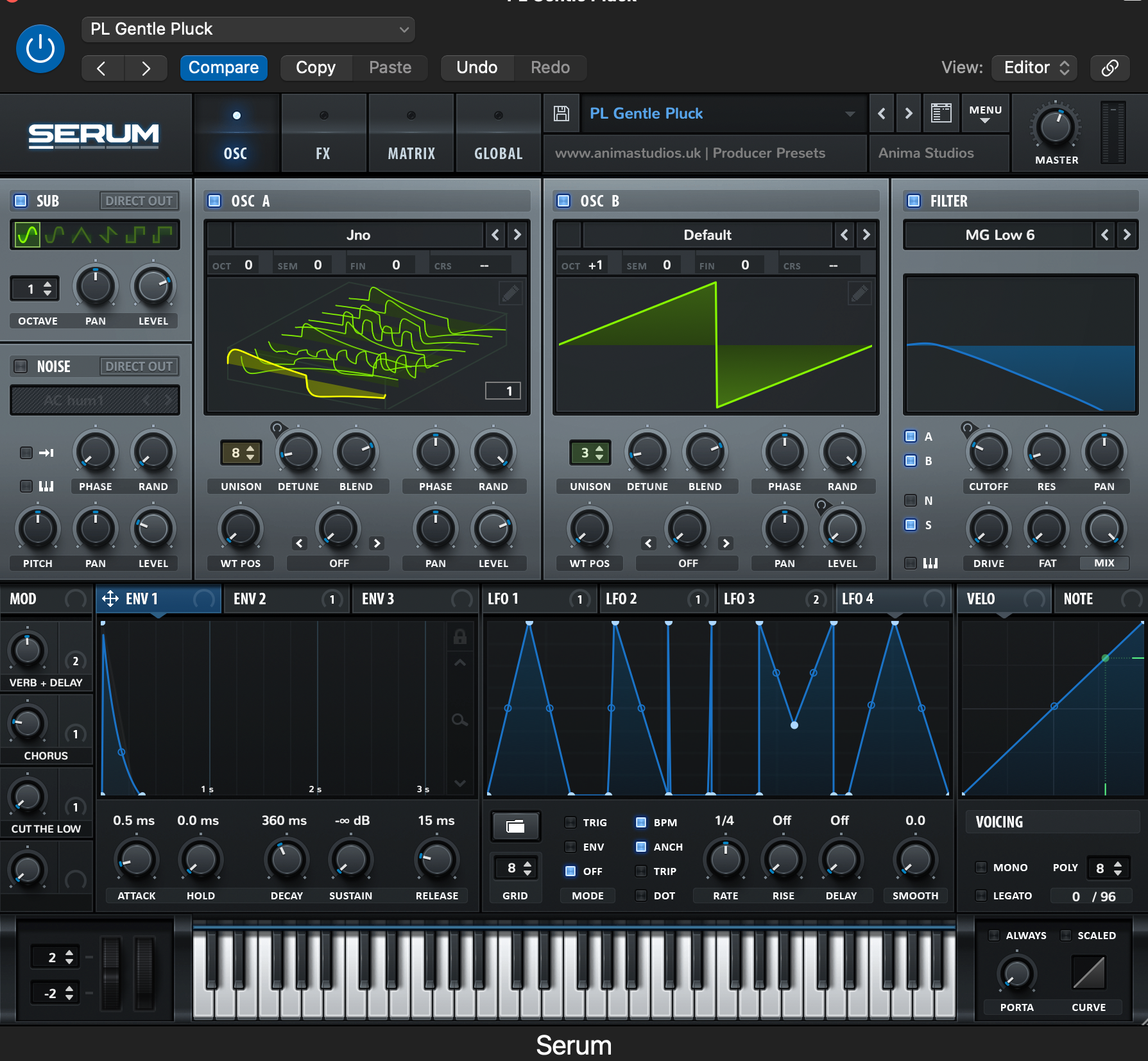 A screenshot of this preset’s configuration