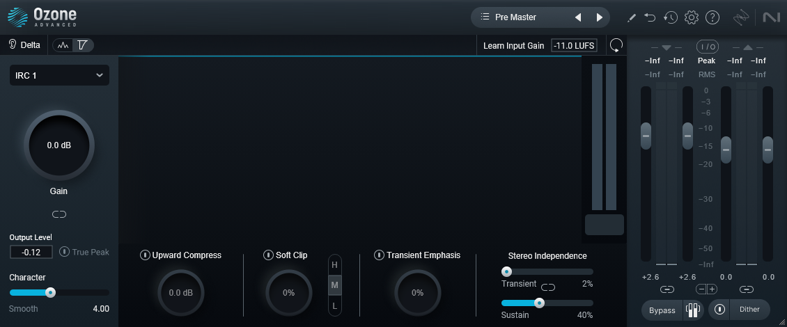 A screenshot of this preset’s configuration