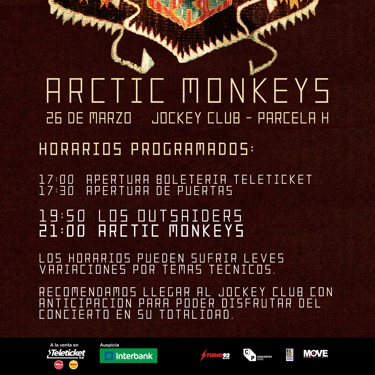 Horarios y posible setlist de Arctic Monkeys en Lima Blog Plugmusix