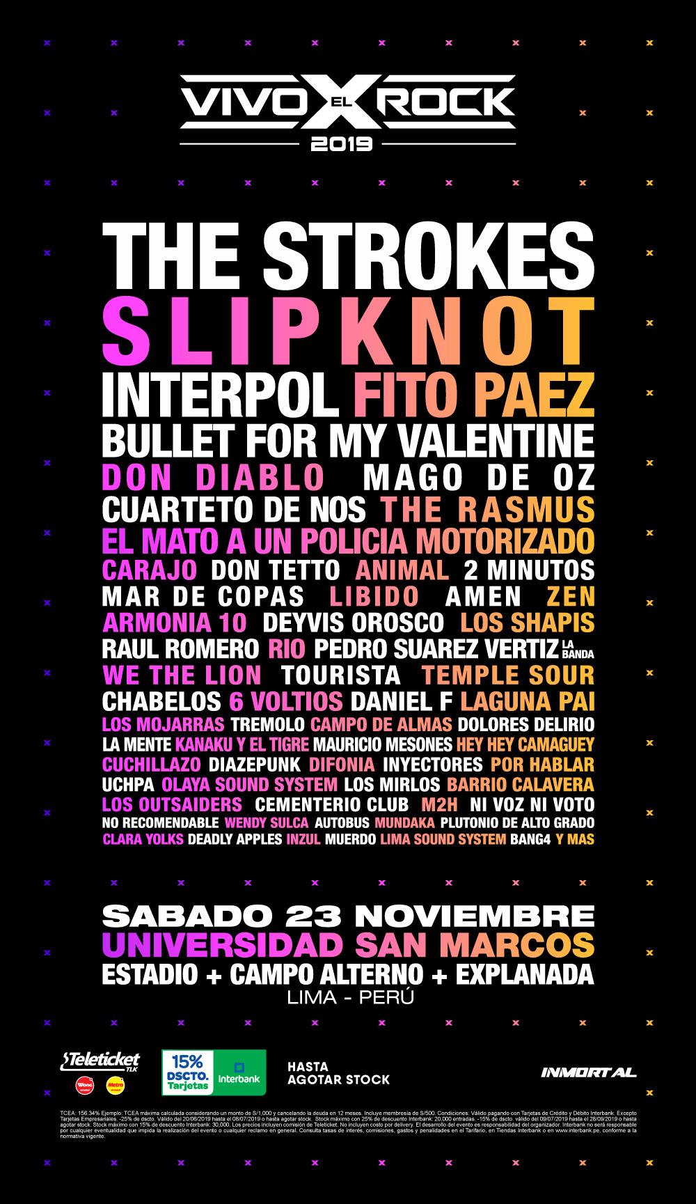 Vivo X El Rock 2019 Line Up Y Su Distribucion En Los 4 Escenarios Blog Plugmusix Plugmusix