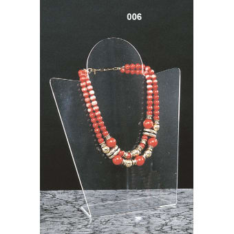 Plexiglass display for necklaces