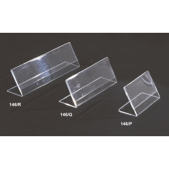 Horizontal plexiglass label holder