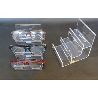 ESPOSITORE IN PLEXIGLASS PER OCCHIALI 3 POSTI