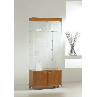 Vetrina laminato light colonna girevole con motore h. 187