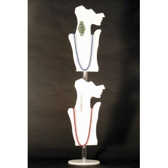 Plexiglass display for necklaces and earrings