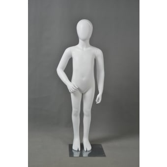 Manichino bambino 8 anni bianco opaco