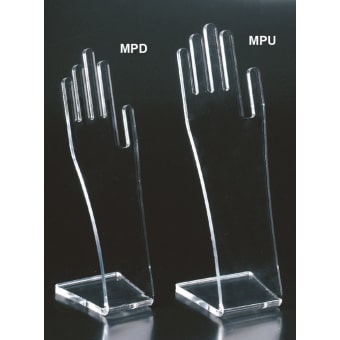 Plexiglass hand for gloves and rings