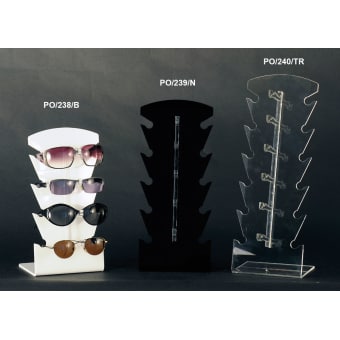 Plexiglass display for glasses