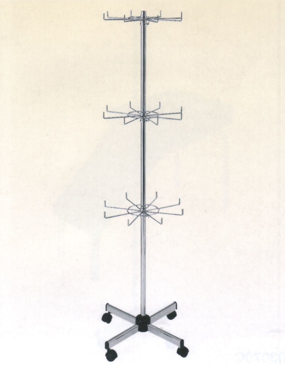 Espositore a 3 raggiere girevole Rozzano