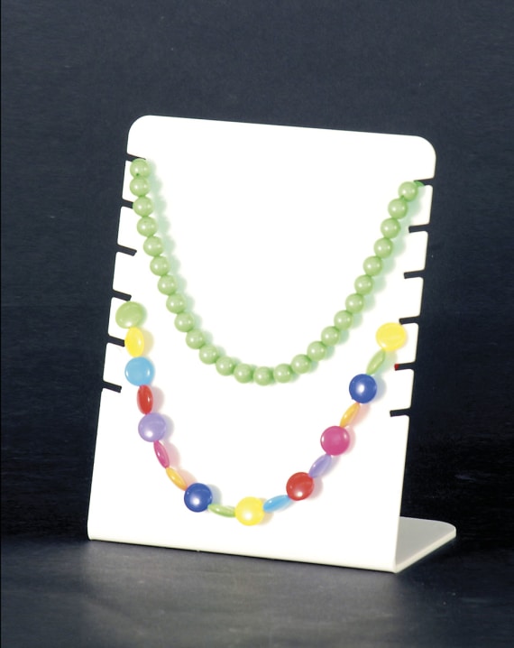 Plexiglass display for necklaces and earrings