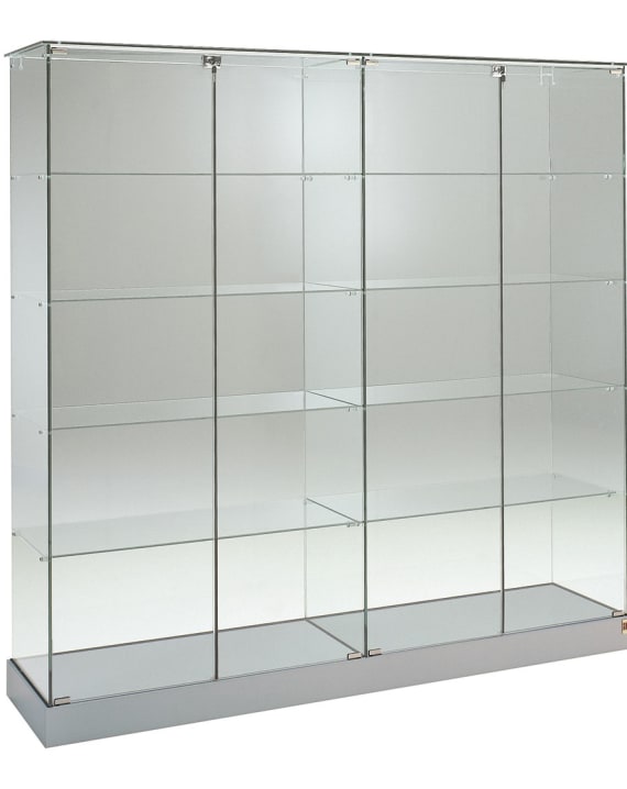 Vetrina espositiva-vetrina in cristallo