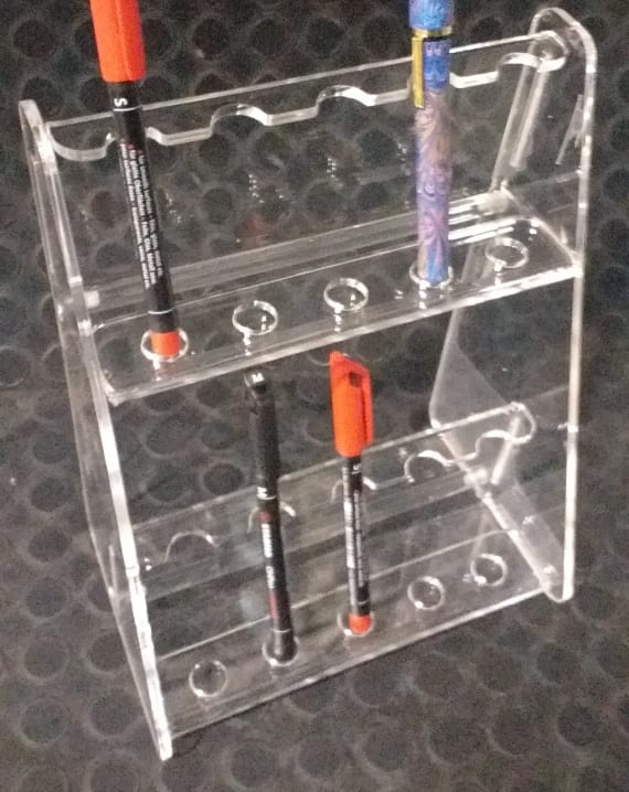 ESPOSITORE PER PENNE 10 POSTI IN PLEXIGLASS