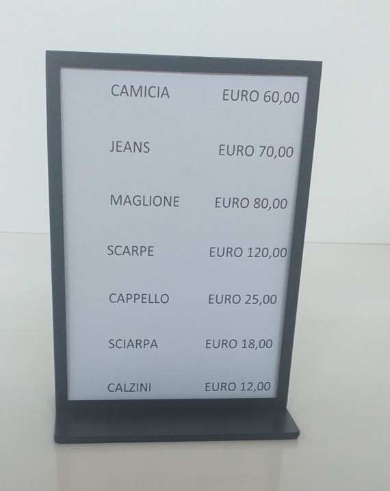 DISPLAY FOR PRICES