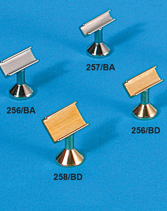 Portaprezzo in metallo cromato o dorato per art 256/257/258