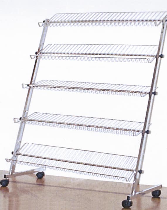 Chrome -plated shelf with 5 shelves