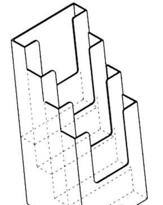 Portadepliant multiplo 1/3 a4 4 tasche