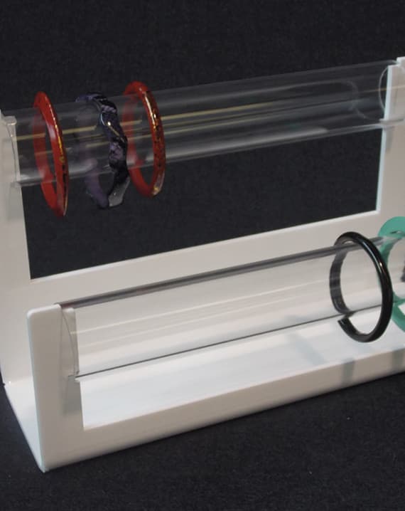 Espositore Per Gioielli A 3 Livelli In Velluto Nero Con Barra T Rimovibile - Organizer Per Bracciali, Collane, Anelli E Orologi