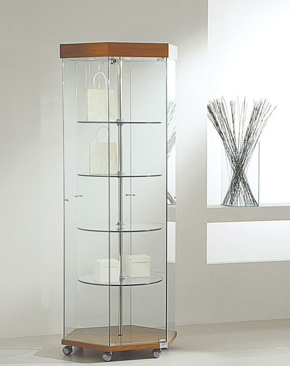 Revolving showcase laminato light h. 187