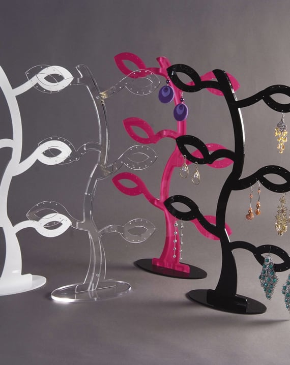 Plexiglass display earrings