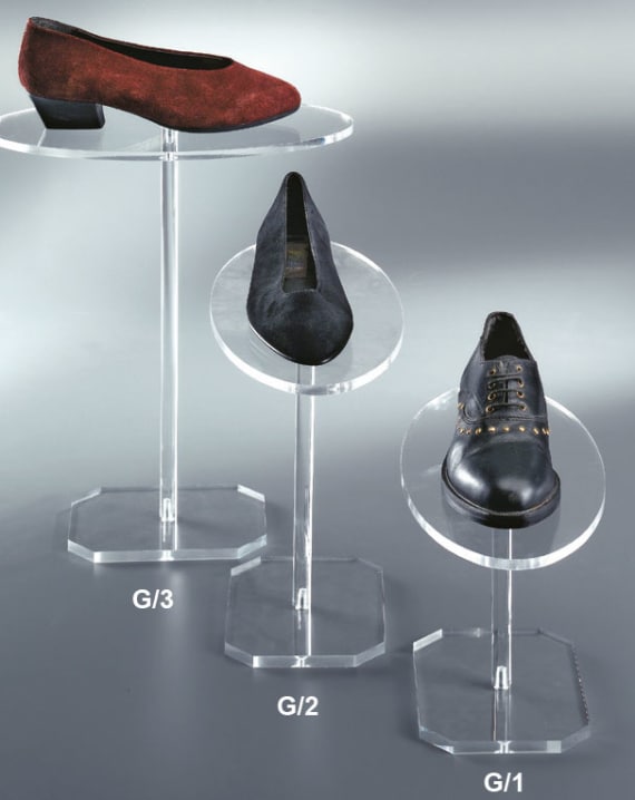 New plexiglass heighted shoe holder