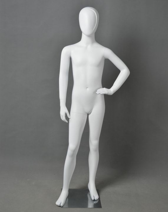 Manichino bambino 11 anni bianco opaco