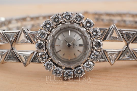 Ebel Net of Diamonds: Ladies White Gold Diamond Bracelet Backwinder