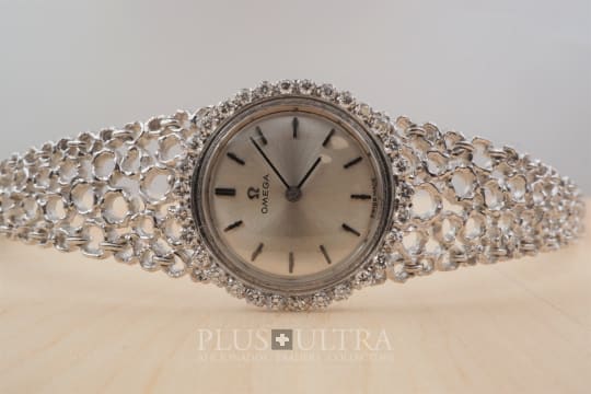 Omega Gilbert Albert Mailles d'Or, Ladies White Gold & Diamonds Jewel