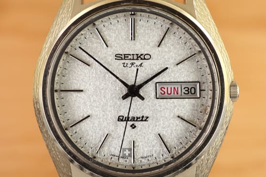 Seiko Sampachi: Innovative Day-Date Seiko Important V.F.A. Sampachi-Quartz, Hammered & Heavy