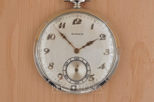 Longines Agassiz White Gold Pocket Watch with Breguet Numerals