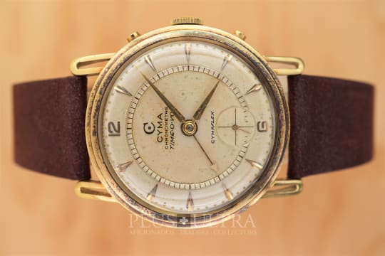 Cyma Time-O-Vox CymaFlex Chronometre, Rare DeBethune-Lugs & 18K Memovox