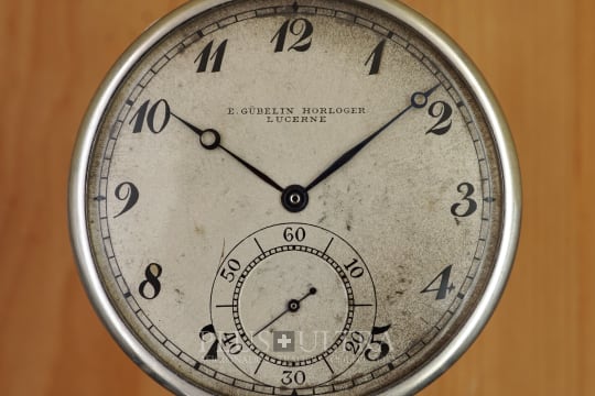 Gubelin, Lucerne: Fine & Thin Dress Watch Gubelin Extra-Plat Platinum PocketWatch, Lucerne