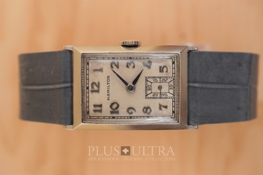 Hamilton Rutledge: 1940s Platinum Tank with Breguet Numerals under Domed Glass