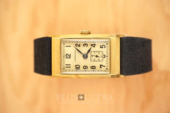 Rare Faceted Longines Tank, Vintage, 18K Longines Rare Faceted Tank, 18K