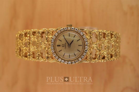 Omega Gilbert Albert Mailles d'Or et Diamonds Ladies, Naturalistic Baumgartner Case