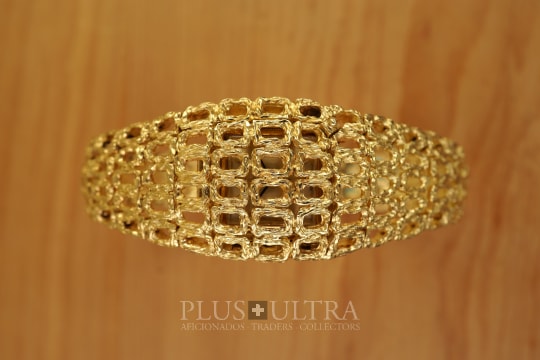 Omega Gilbert Albert Secret Time-Cage: Rare Maille d'Or-Bracelet