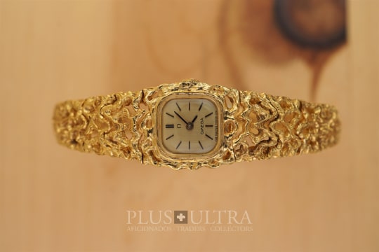 Omega Gilbert Albert Mailles d'Or, Naturalistic Ladies Lingerie-Bracelet