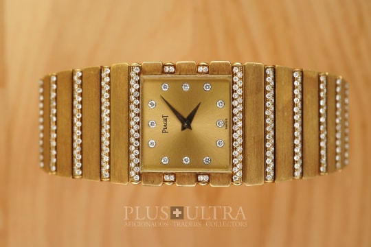 Rare Diamonds-Bracelet: Rectangular Polo Piaget Sparkling Polo, Rectangular Icon w/ Factory-Set Diamonds
