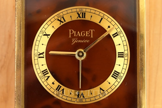 Piaget 8 Days Alarm Pendule: Lacquered Clock, Full Set