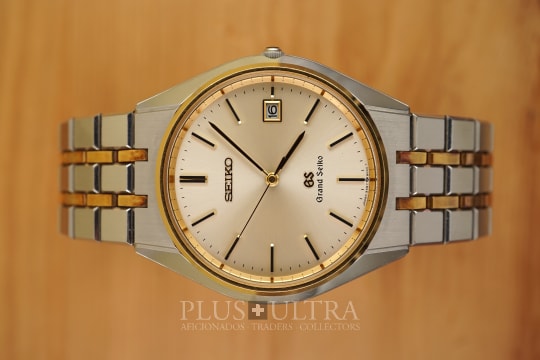 Sacco-Benz-Watch: 80s-Bicolor Quartz Seiko Grand: First Modern GS, NOS & FullSet