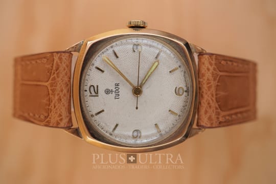 Tudor Rose Gold Cushion Case & Guilloche Dial