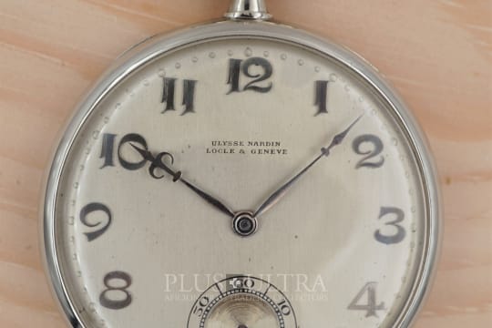 Ulysse Nardin 1920 White Gold Pocket Watch, Doublesigned: Leicht-Mayer