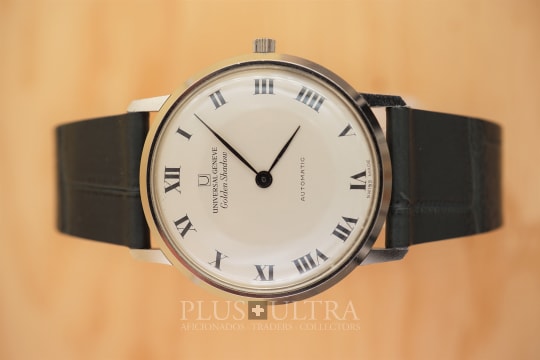 Universal Geneve Slim White Gold Cased Microrotor Automatic Golden Shadow, 1966