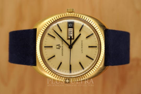Universal Geneve UniSonic Electronic Day-Date, Rare TuningFork