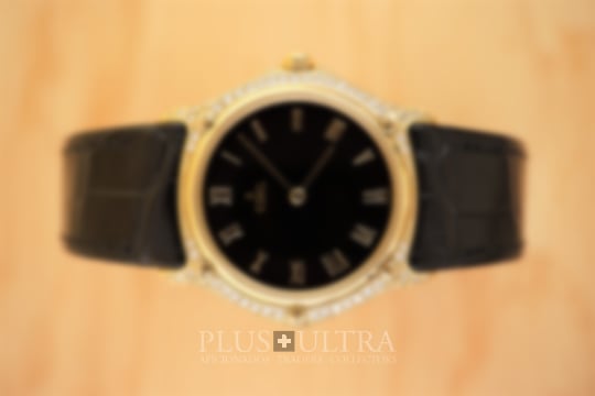 Ebel Ladies 1911 Black Classic with Original Factory Diamonds