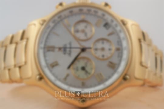 Ebel Massive Yellow Gold 1911 Chronograph, Mother-of-Pearl Dial, Full Set